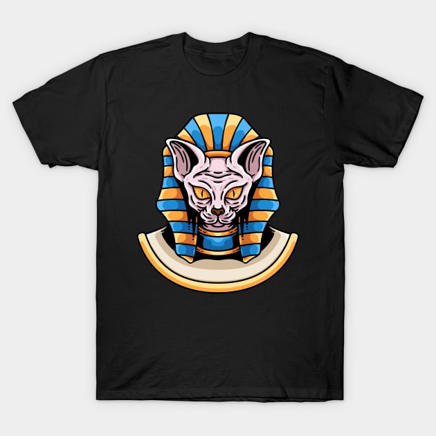 Egypt Sphinx Cat T-Shirt by andhiika